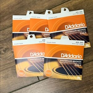 NEW D’Addario Acoustic Guitar EJ15-E Strings Bundle